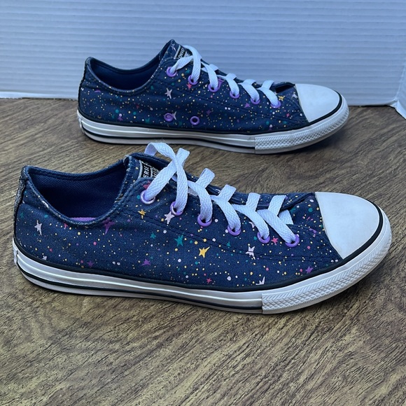 Converse All Star Blue Star Constellation Polka Dot Low Top Sneakers Size 6 - Picture 3 of 13